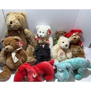 Ty Beanie Babies Lot of 10 BIG Vintage Beanie Babies 90s 2000’s 12”-22”